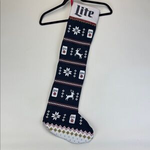 MILLER LITE Beer Can Christmas Stocking 30” Long